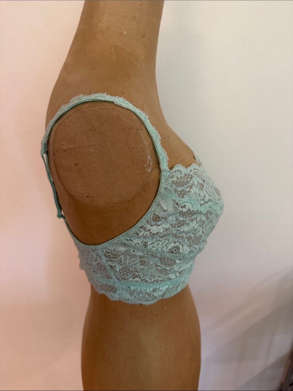 Cosabella sz M Lace Bralette in‎ Mint Green bra  great condition - Picture 4 of 5